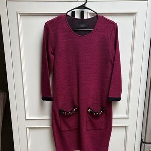 DV by Dolce Vita Wine Long Sleeve Dress